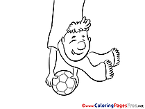 Scarf Fan Ball free Colouring Page Soccer