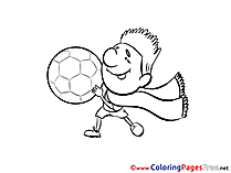 Scarf Player Coloring Pages Soccer for free