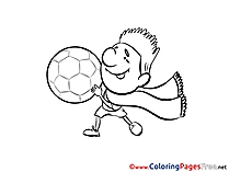 Scarf Player Coloring Pages Soccer for free
