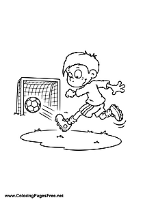 Shot on Goal PDF Colouring Sheet