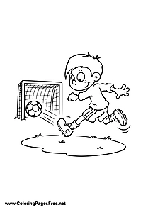 Shot on Goal PDF Colouring Sheet