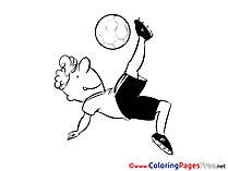 Soccer Children Kick Colouring Page