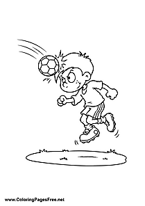 Soccer Header Colouring Page