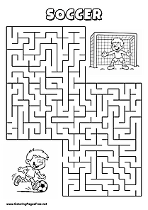 Soccer printable mazes