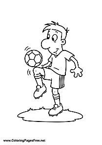 Soccer Training Coloring Page