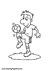 Soccer Training Coloring Page