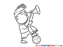 Sport Fan free Soccer Coloring Sheets