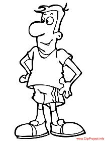 Sportsman coloring page for free