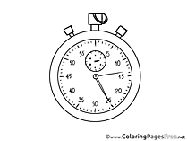 Stopwatch for Kids Soccer Colouring Page