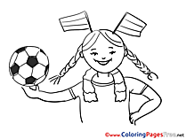 Supporter free Colouring Page Soccer