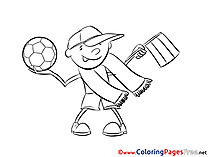 Teenager Colouring Page Soccer free