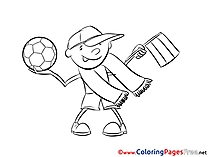 Teenager Colouring Page Soccer free