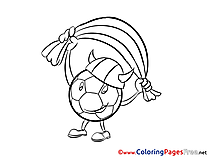 Viking Ball Fan Colouring Sheet download Soccer