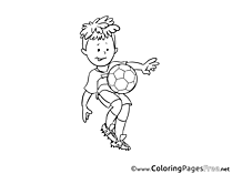 Young Player Kids Soccer Coloring Page