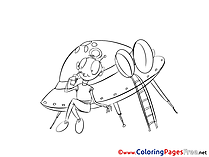 Space coloring pages