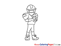 American Football download printable Coloring Pages
