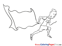 Athlete download Colouring Sheet free