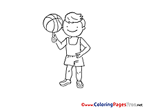 Basketball download printable Coloring Pages