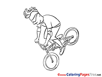 Bicycle for free Coloring Pages download