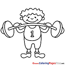 Bodybuilder Kids download Coloring Pages