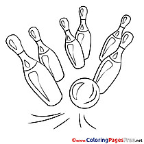 Bowling Coloring Pages for free