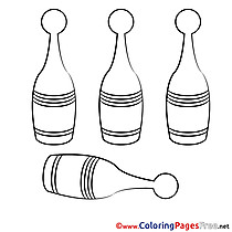 Bowling free Colouring Page download