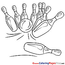 Bowling printable Coloring Sheets download