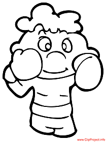 Boxing coloring page