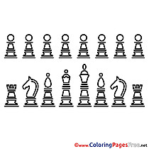 Chess Colouring Page printable free