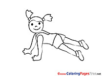 Children download Colouring Page Yoga