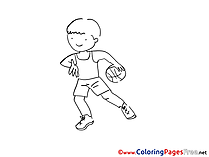 Colouring Page printable free Ball Boy