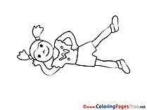 Colouring Page printable free Gymnastics