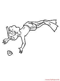 Diver coloring picture for free