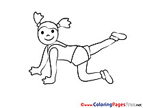 Exercises for Kids printable Colouring Page