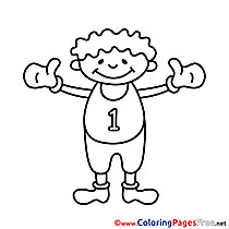 First Place free Colouring Page download