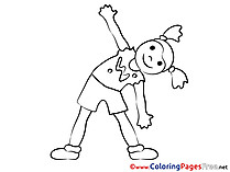 Gymnastics Kids free Coloring Page