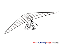 Hang-gliding free Colouring Page download