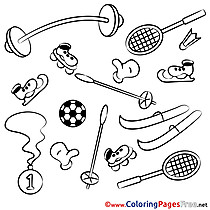 Objects Equipment for Children free Coloring Pages