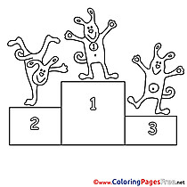 Podium Colouring Sheet download free