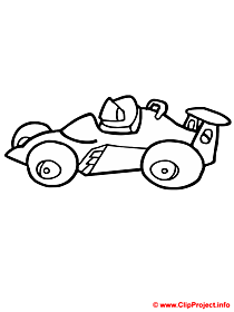 Racing car for coloring page