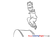 Roller Skates download Colouring Sheet free