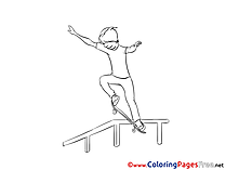 Skate Colouring Sheet download free