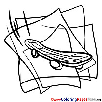 Skateboard download printable Coloring Pages