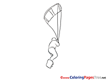 Sport Parachute Coloring Pages for free