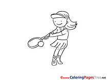 Tennis printable Coloring Sheets download