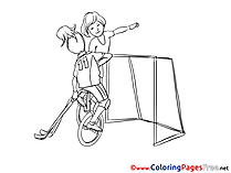 Unicycle Children Coloring Pages free