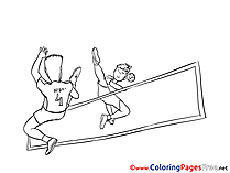 Volleyball Colouring Sheet download free