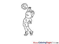 Volleyball download printable Coloring Pages