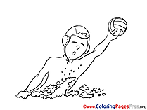 Water Polo for free Coloring Pages download