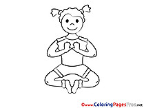 Yoga for Children free Coloring Pages